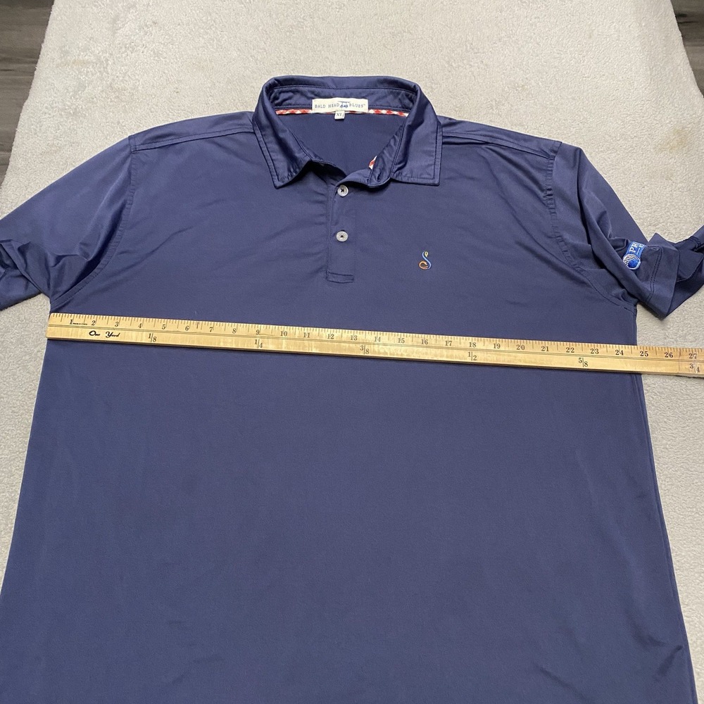 Bald Head Blues Streamsong Polo Mens XL Blue Logo Pro Am Performance - Picture 4 of 7